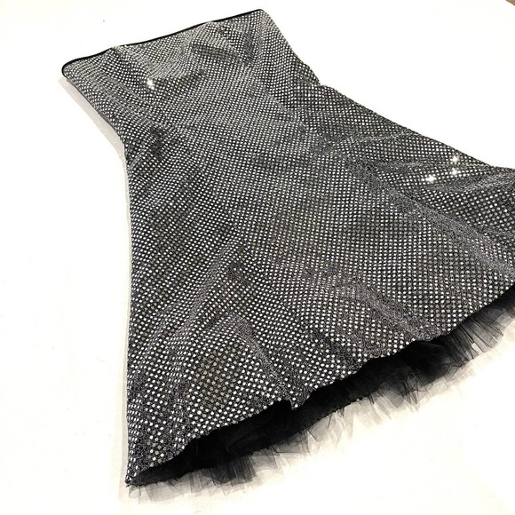 Vintage Gunne Sax Jessica Mcclintock Strapless Sequin Dress - Picture 3 of 6